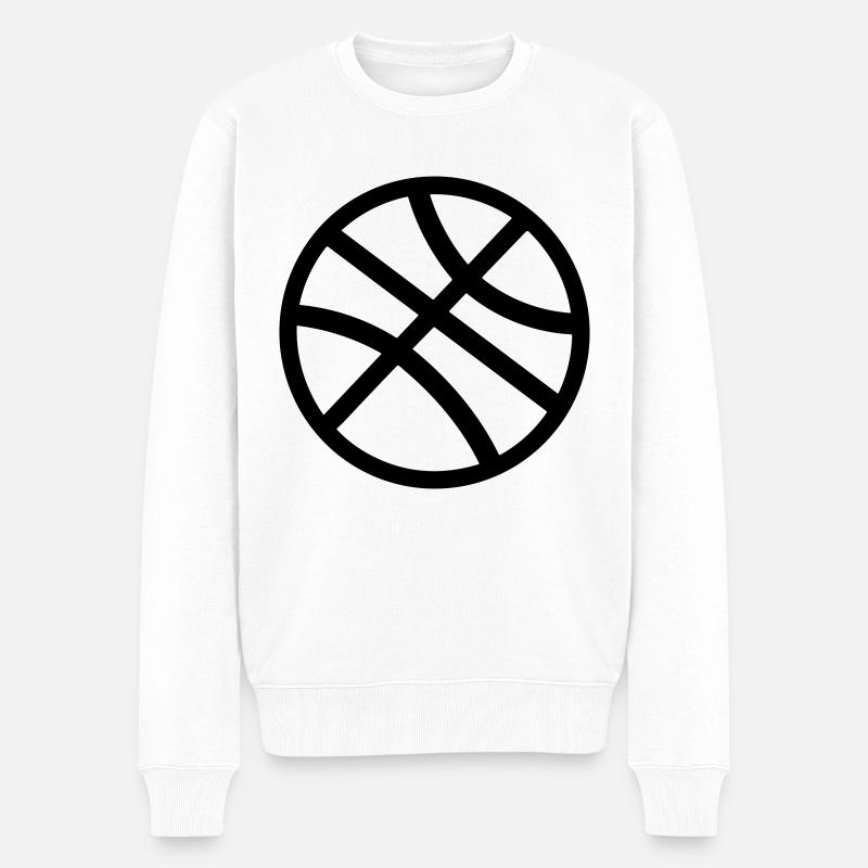 Ballon de basket - Pull Premium bio Homme - blanc