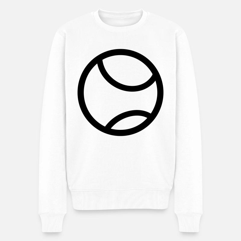 Tennisball - Männer Premium Bio Pullover - Weiß