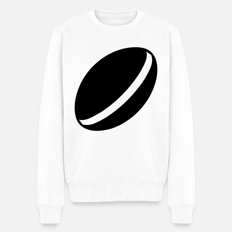 ballon de rugby - Pull Premium bio Homme - blanc