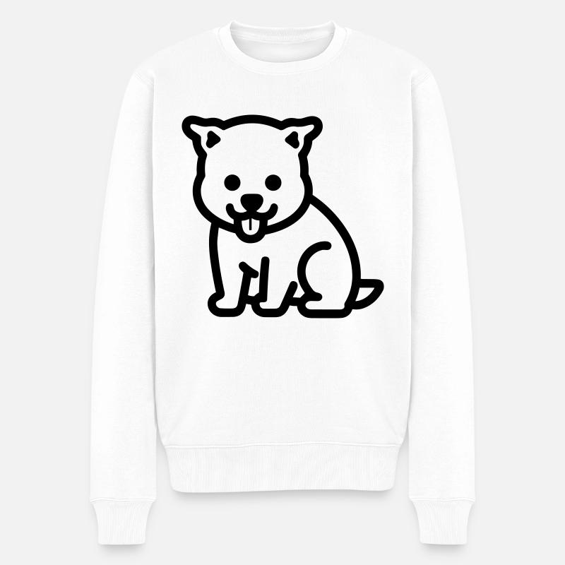 Chien - Pull Premium bio Homme - blanc