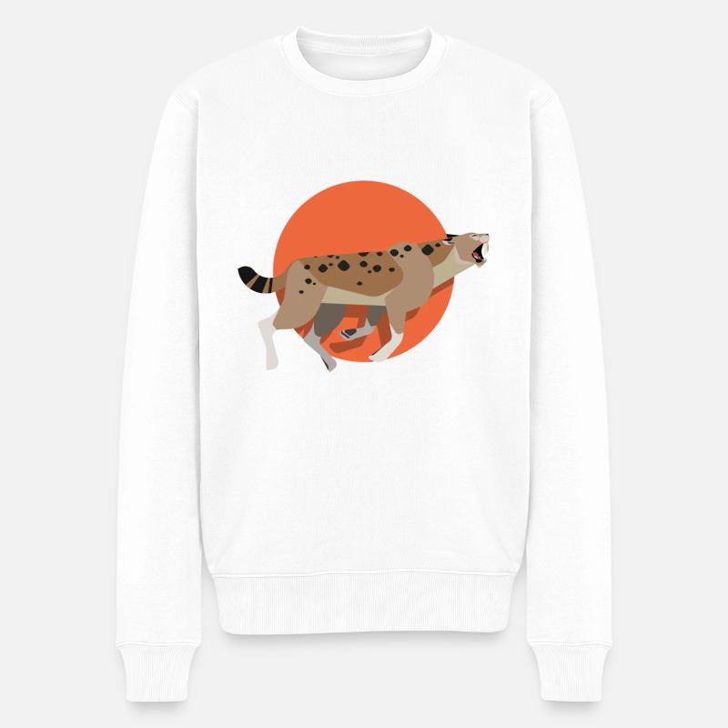 Smilodon - Männer Premium Bio Pullover - Weiß
