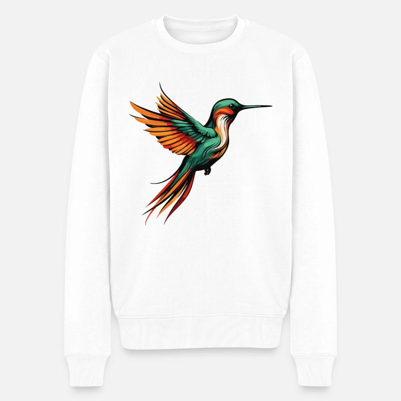 Oiseau Colibri - Pull Premium bio Homme - blanc
