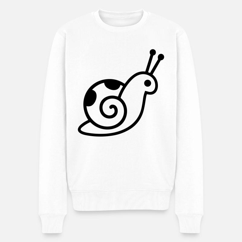 Escargot - Pull Premium bio Homme - blanc