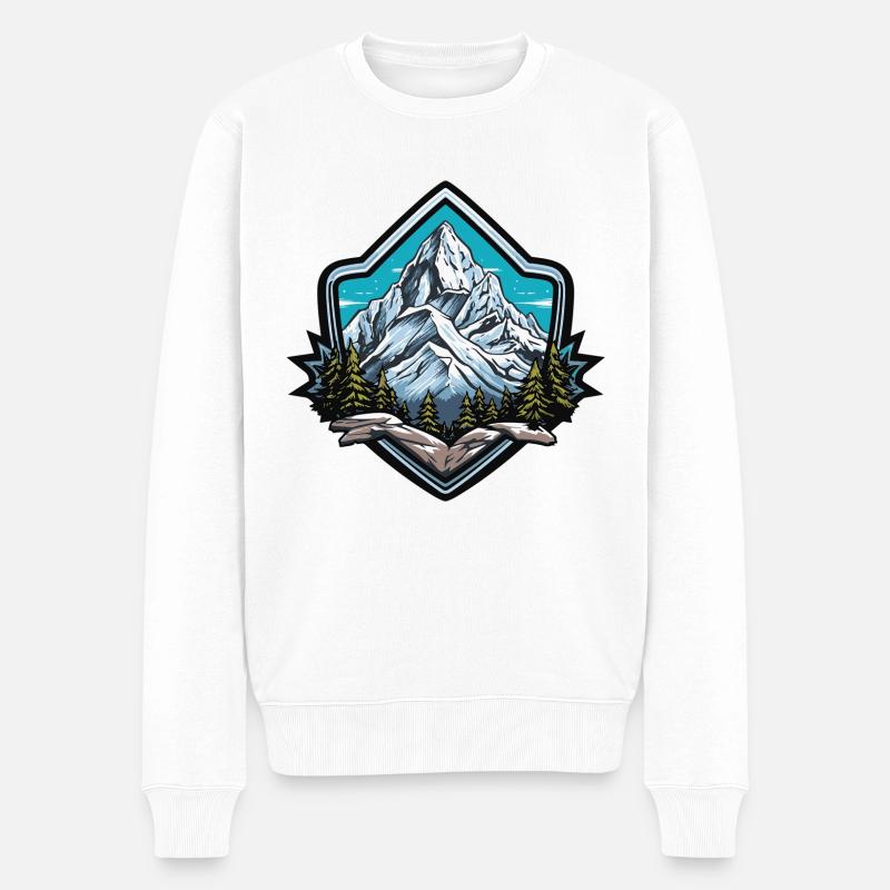 Monts de Berge - Pull Premium bio Homme - blanc