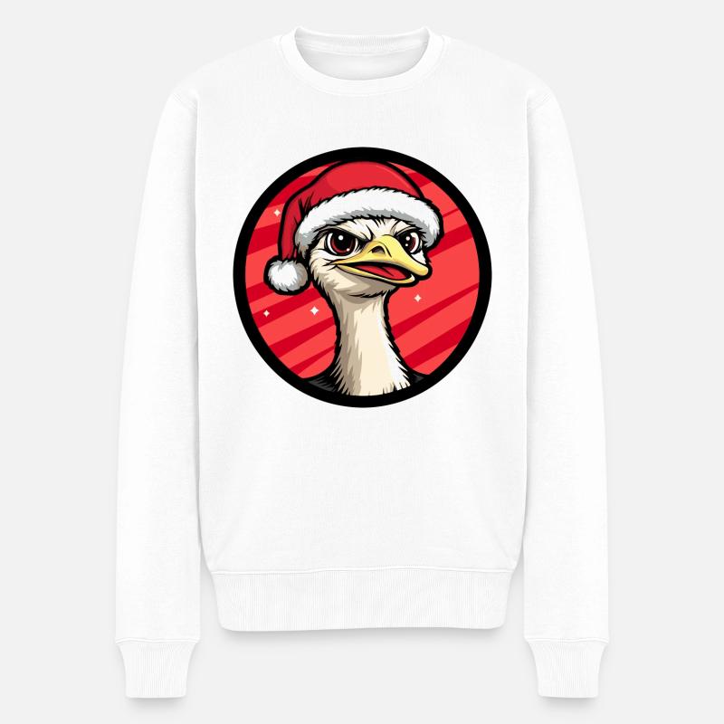 Bouquet Animal de Noël - Pull Premium bio Homme - blanc