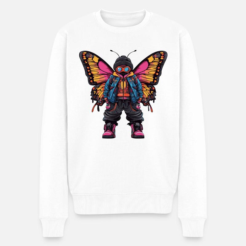 Papillon Mode Hiver - Pull Premium bio Homme - blanc