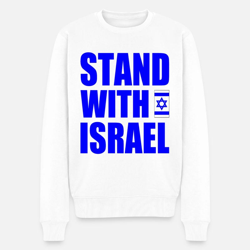 Stand with israel - Pull Premium bio Homme - blanc
