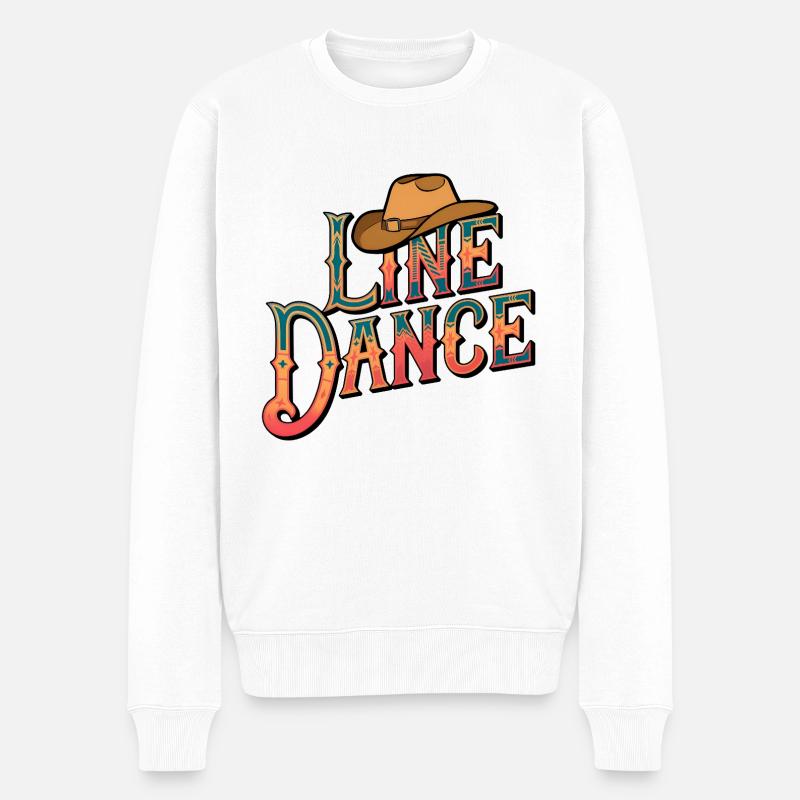 Line Dance mein Hobby - meine Passion - mein Ding - Männer Premium Bio Pullover - Weiß
