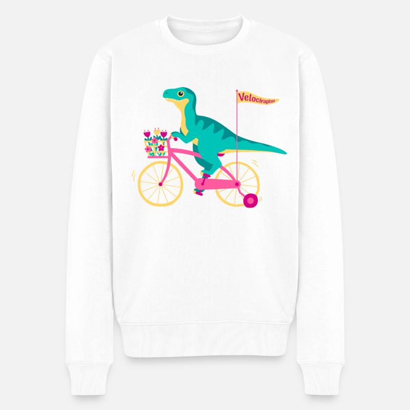 Vélociraptor - Pull Premium bio Homme - blanc