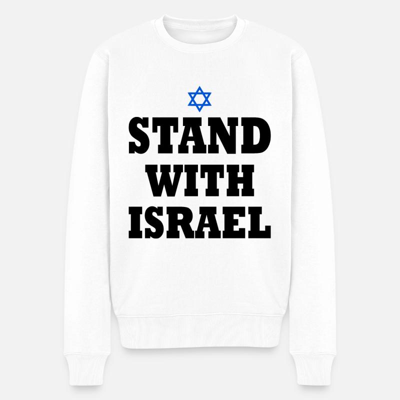 Stand with israel - Pull Premium bio Homme - blanc