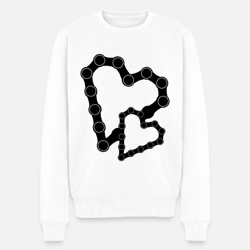 Hätte hätte Fahrrad Kette 05 - Männer Premium Bio Pullover - Weiß