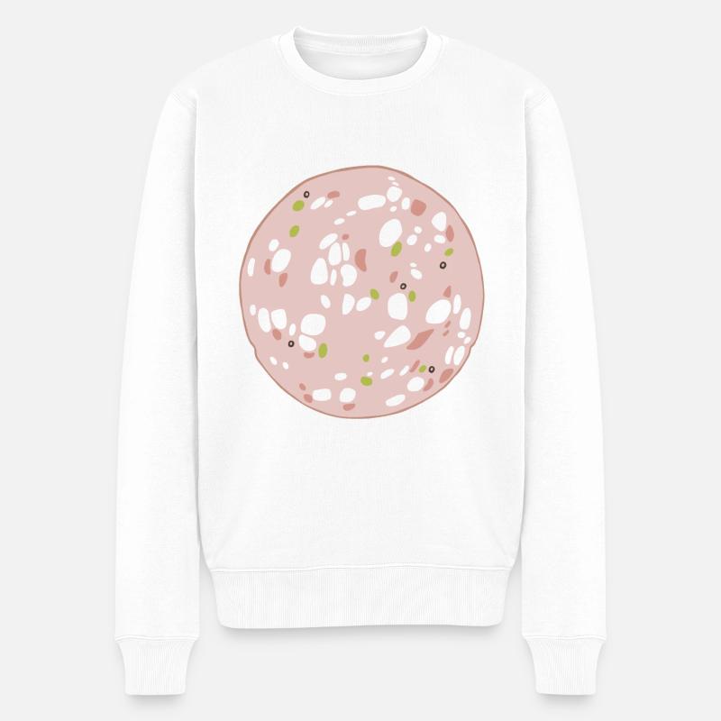 Mortadella - Männer Premium Bio Pullover - Weiß