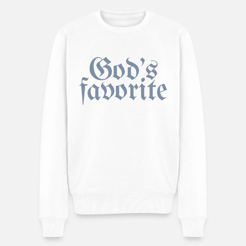 God's favorite - Männer Premium Bio Pullover - Weiß