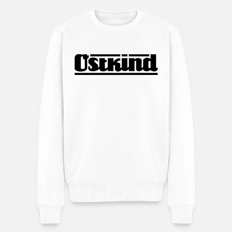 Ostkind Schriftzug - Männer Premium Bio Pullover - Weiß