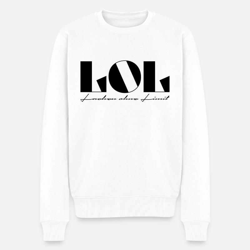 LOL Rire sans limite - Pull Premium bio Homme - blanc