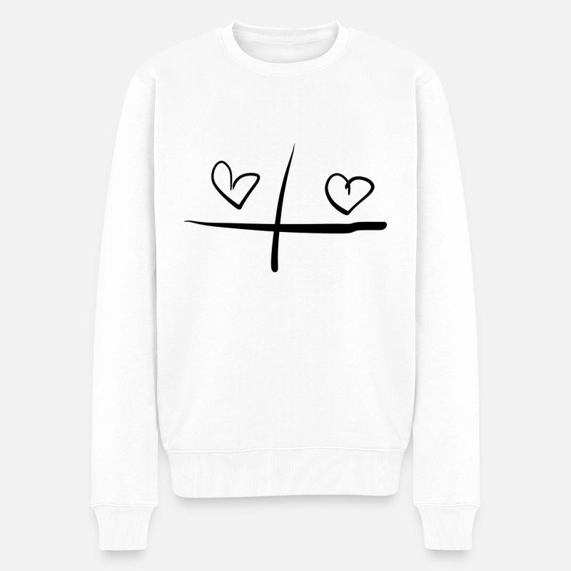 cœurs de cœur - Pull Premium bio Homme - blanc