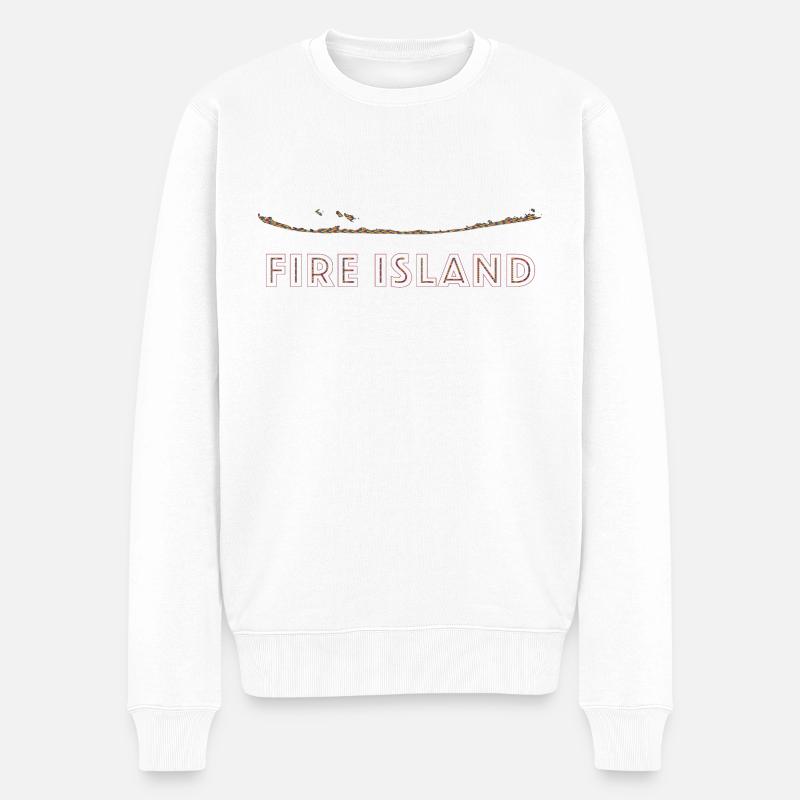 Fierté de Fire Island - Pull Premium bio Homme - blanc