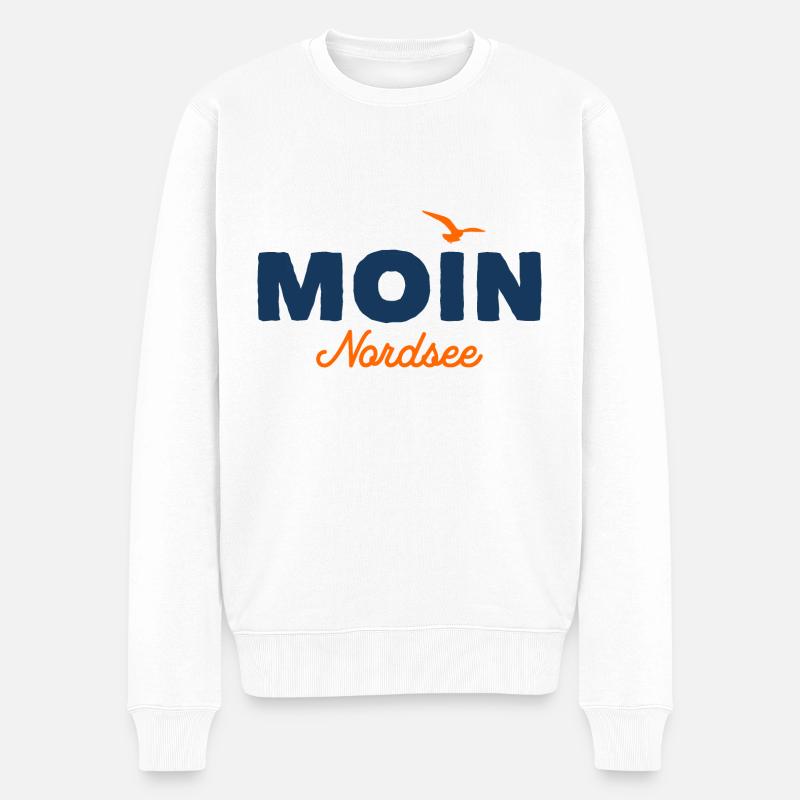 Nordsee Moin Nordsee - Männer Premium Bio Pullover - Weiß