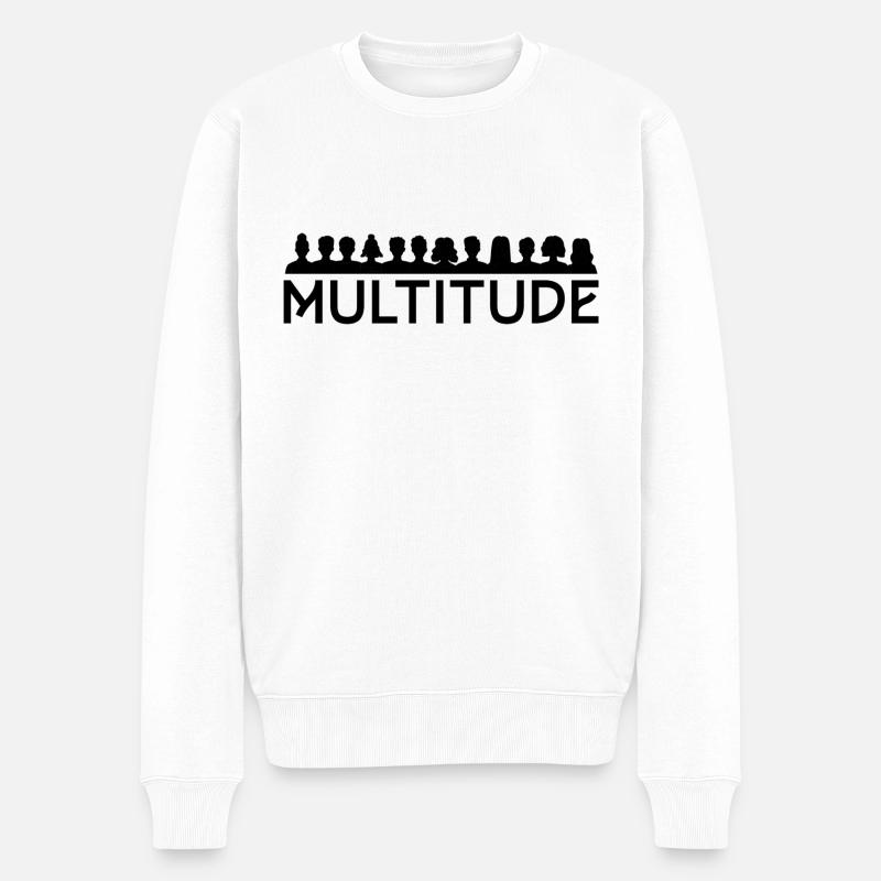 Multitude de gens - Pull Premium bio Homme - blanc