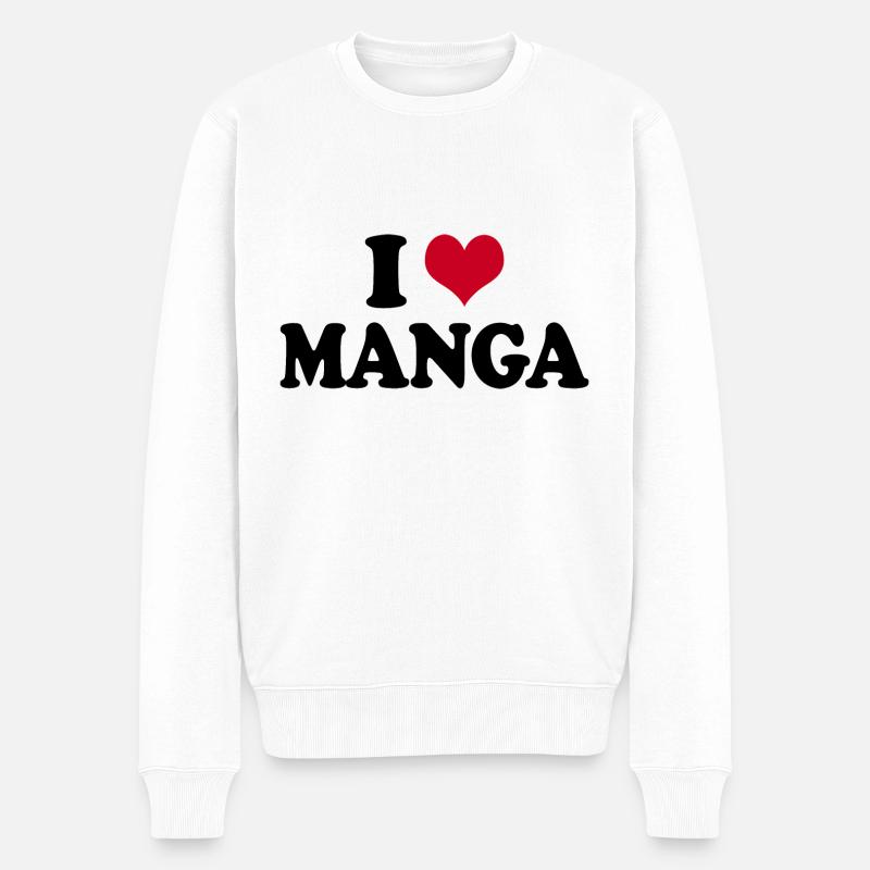 J’adore les mangas - Pull Premium bio Homme - blanc