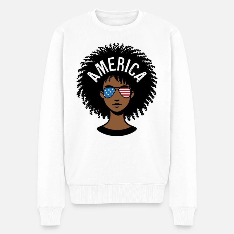 Amérique Afro - Pull Premium bio Homme - blanc