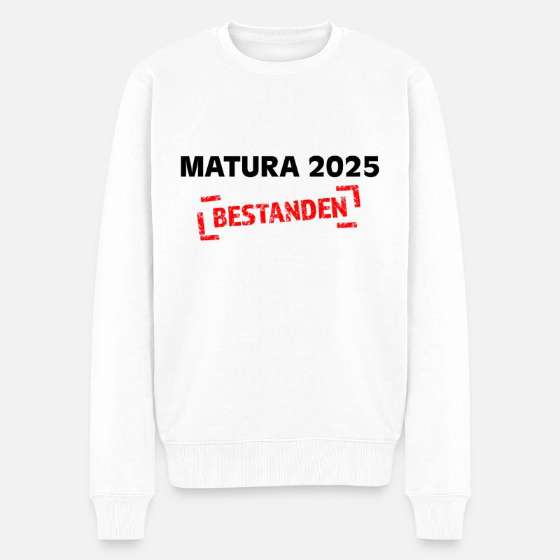 Matura 2025 bestanden - Männer Premium Bio Pullover - Weiß