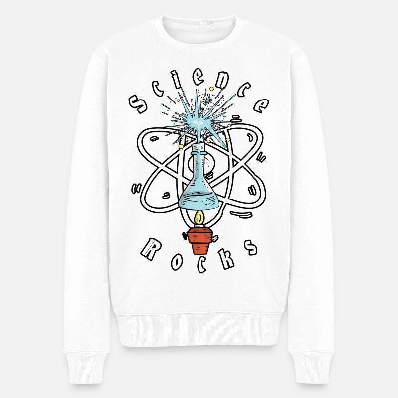 Science Physics rocks - Men's Premium Organic Jumper - white