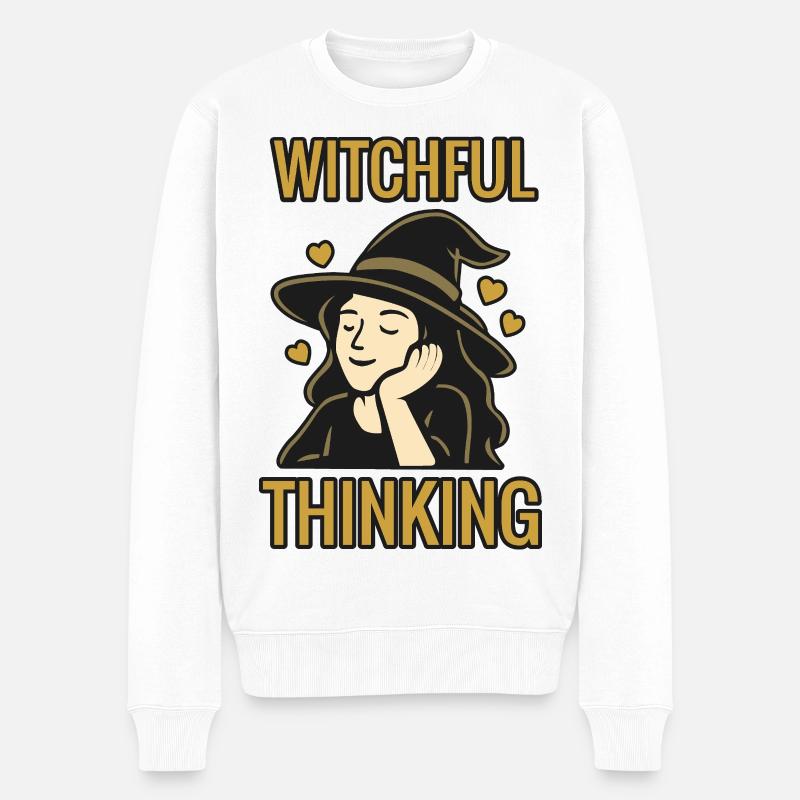 Pensée sorcière - Halloween 2025 - Pull Premium bio Homme - blanc