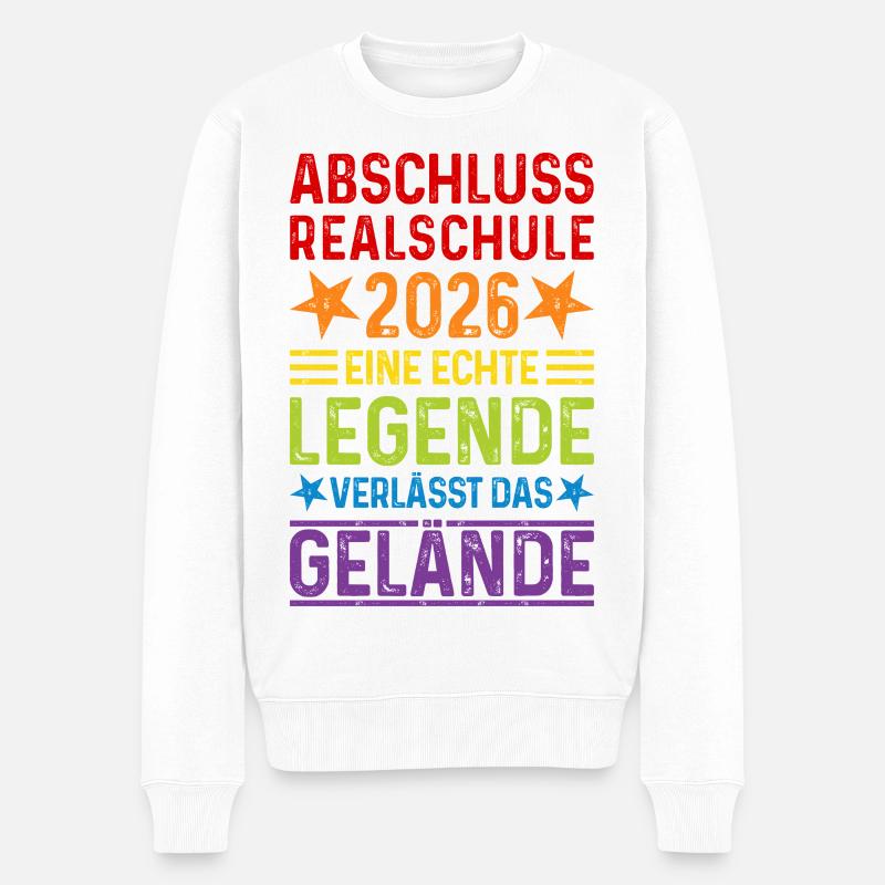 Remise des diplômes 2026 à la Realschule - Pull Premium bio Homme - blanc