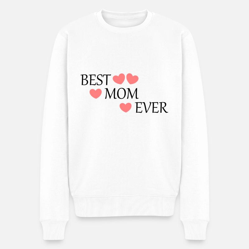 Spruch Muttertag Beste Mama der Welt Muttertag Mom - Männer Premium Bio Pullover - Weiß
