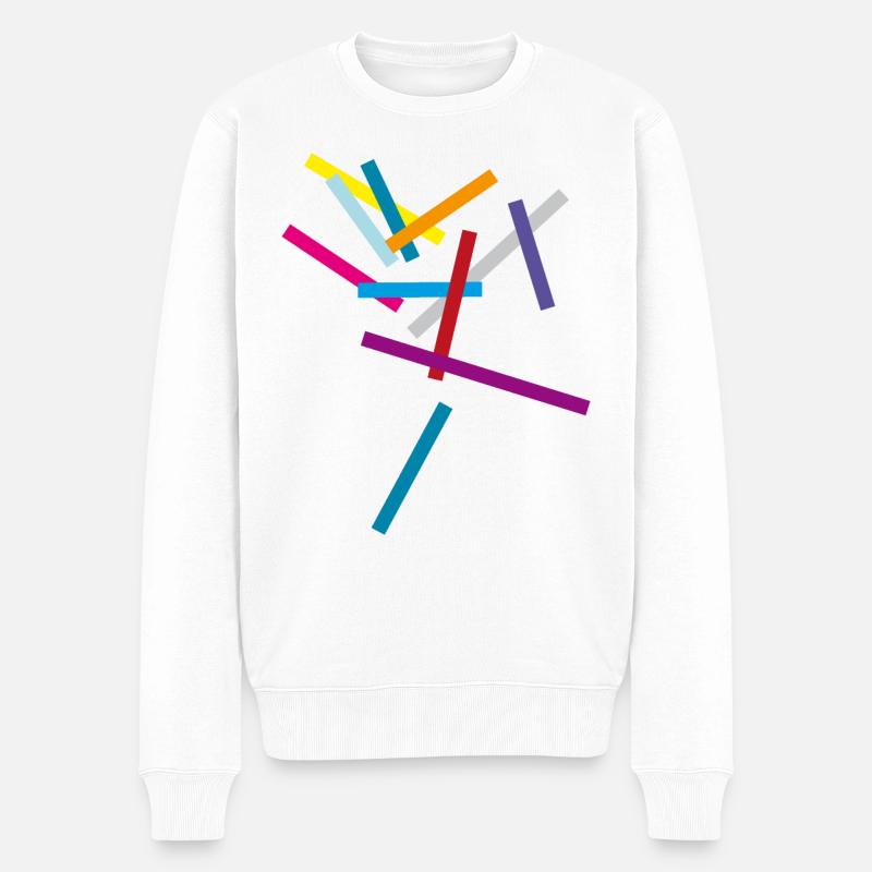 Modern - Männer Premium Bio Pullover - Weiß