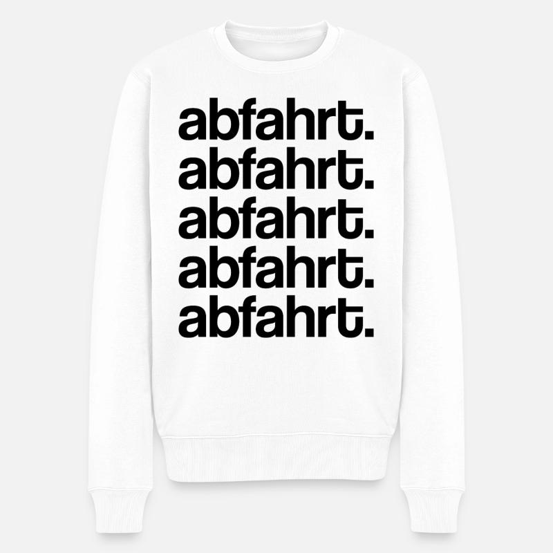 Abfahrt! - Männer Premium Bio Pullover - Weiß