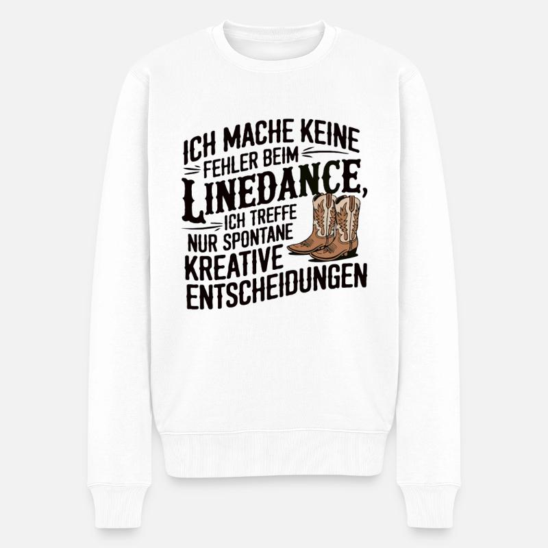 Lindedance Line Dance Line Dancing - Männer Premium Bio Pullover - Weiß