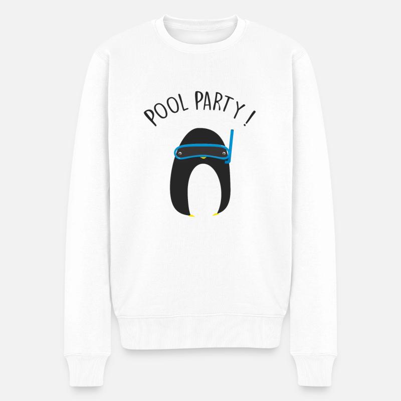 Pool Party ! - Pull Premium bio Homme - blanc