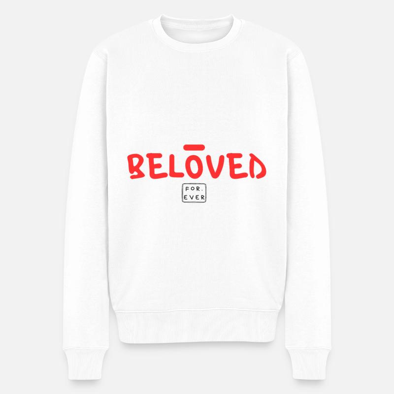 BELOVED for ever - Pull Premium bio Homme - blanc