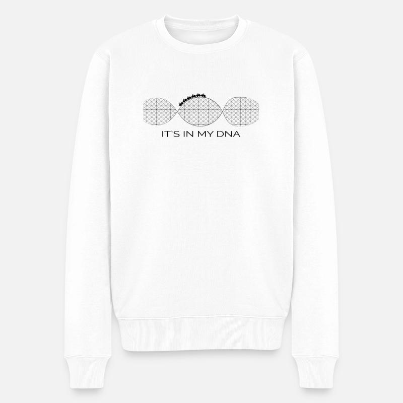 Roller coaster DNA - Pull Premium bio Homme - blanc