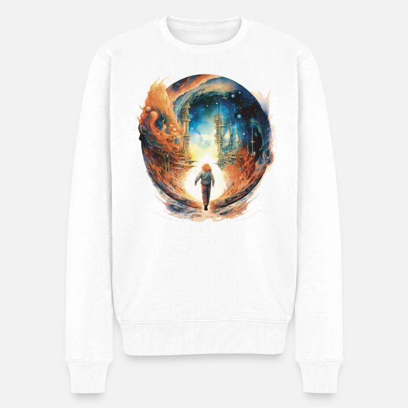 Traverser la tempête - Pull Premium bio Homme - blanc