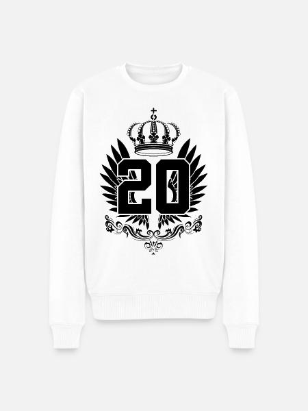 20TH BIRTHDAY FINALLY 20 YEARS - Men's Premium Organic Jumper - white