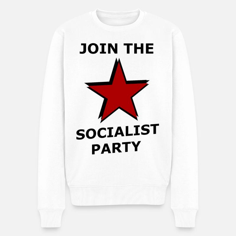 Die Sozialismus Partei - Männer Premium Bio Pullover - Weiß