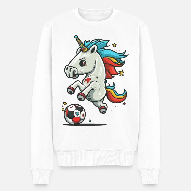 Fantasy Fußball - Männer Premium Bio Pullover - Weiß