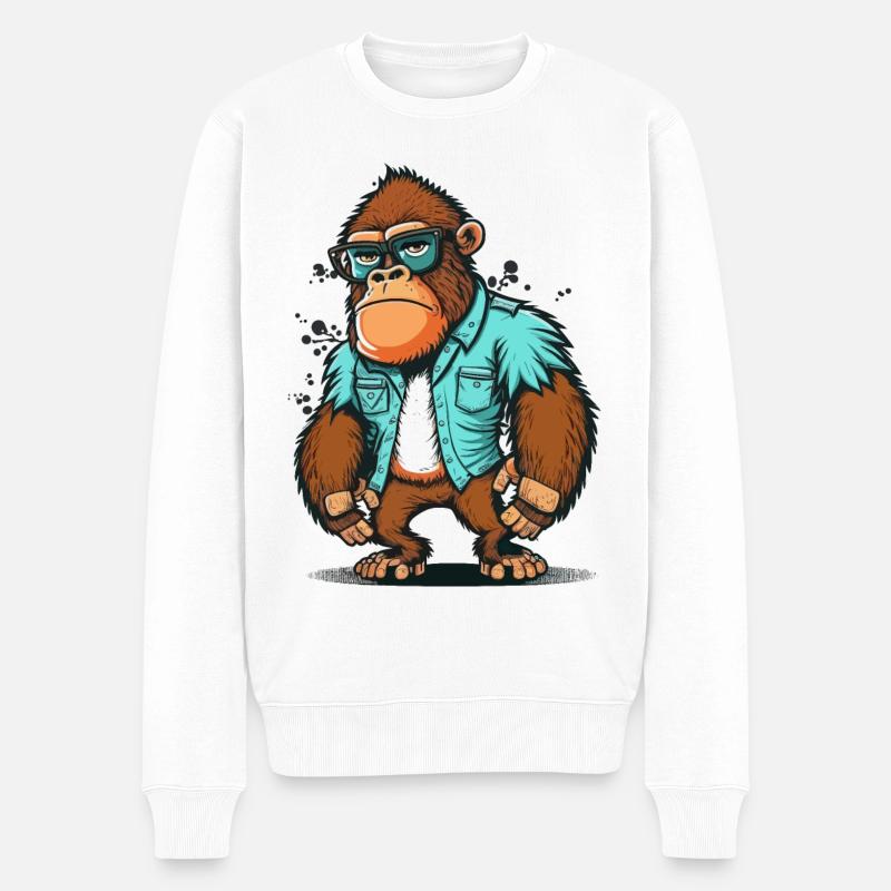 Geek out, Gorille ! - Pull Premium bio Homme - blanc