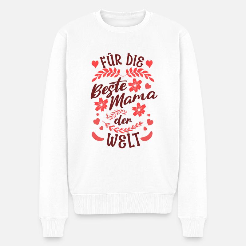 Beste Mama der Welt - Männer Premium Bio Pullover - Weiß