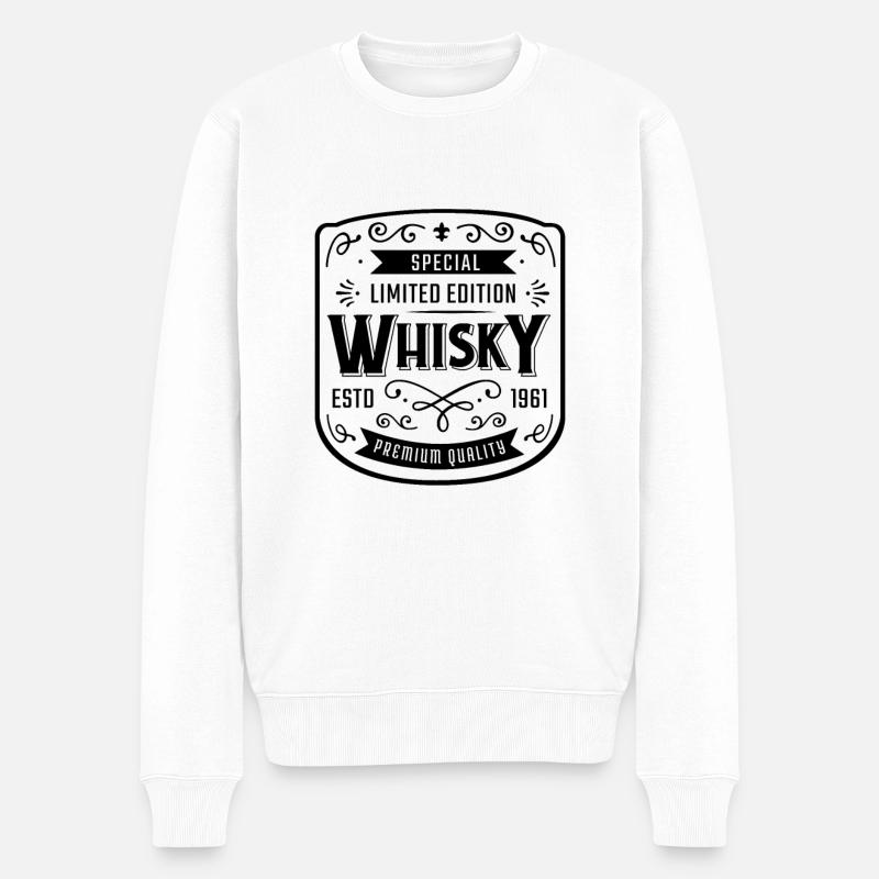 Étiquette de whisky - Pull Premium bio Homme - blanc