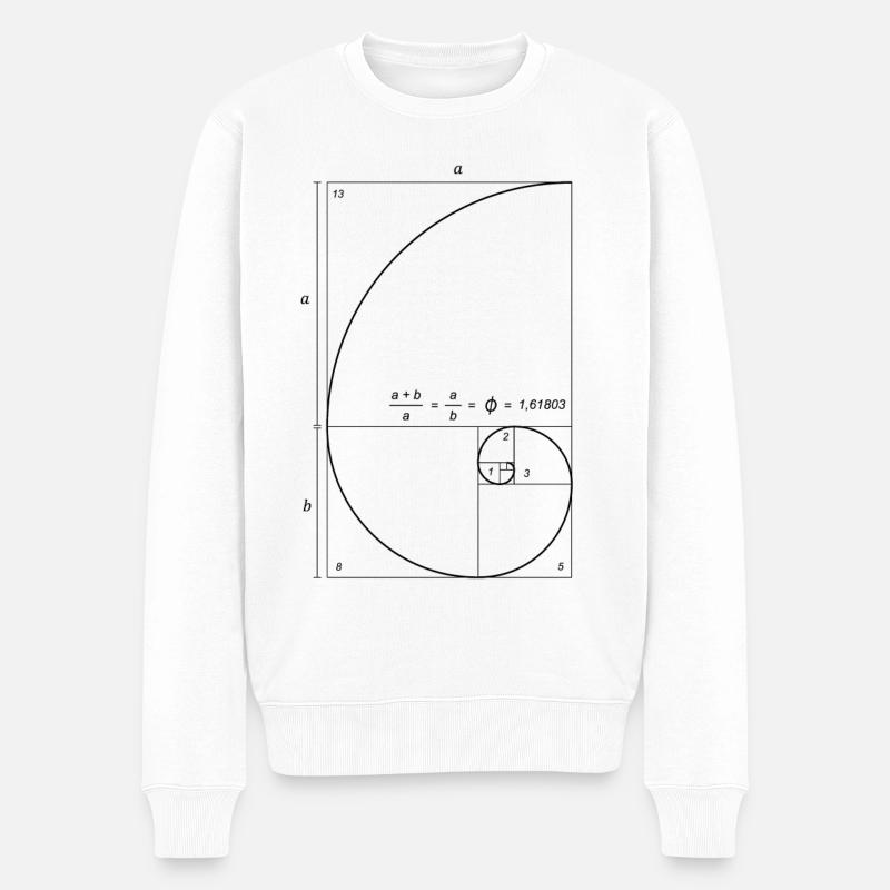 Fibonacci Golden Ratio - Pull Premium bio Homme - blanc