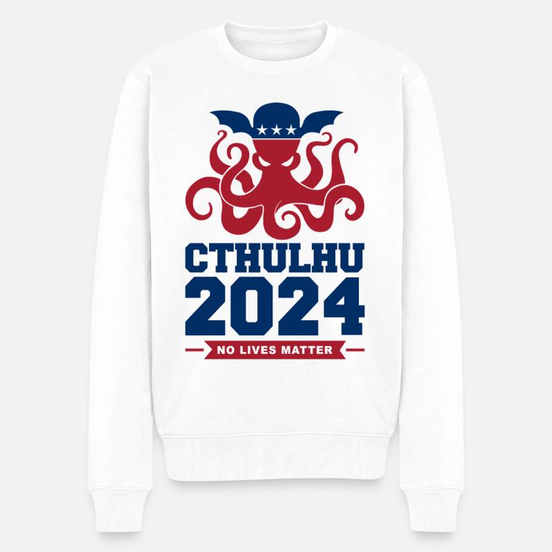 Cthulhu 2024 - Männer Premium Bio Pullover - Weiß