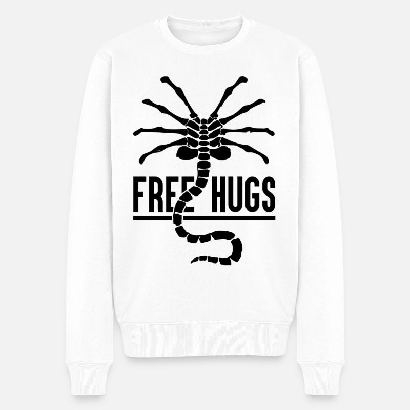 Câlins gratuits - Pull Premium bio Homme - blanc