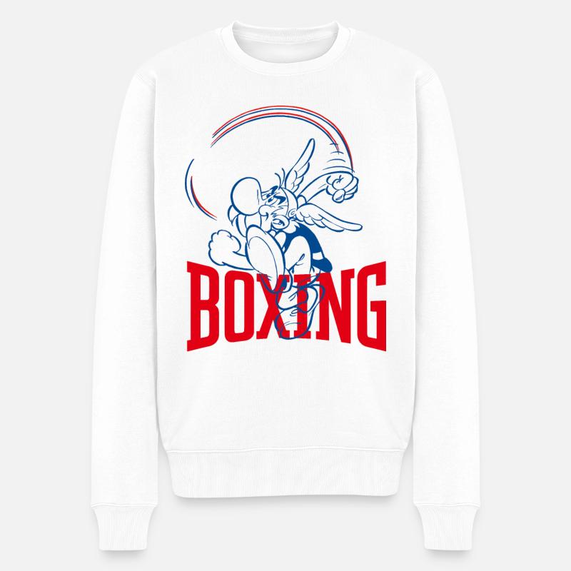 Asterix & Obelix Asterix Boxen Design - Männer Premium Bio Pullover - Weiß