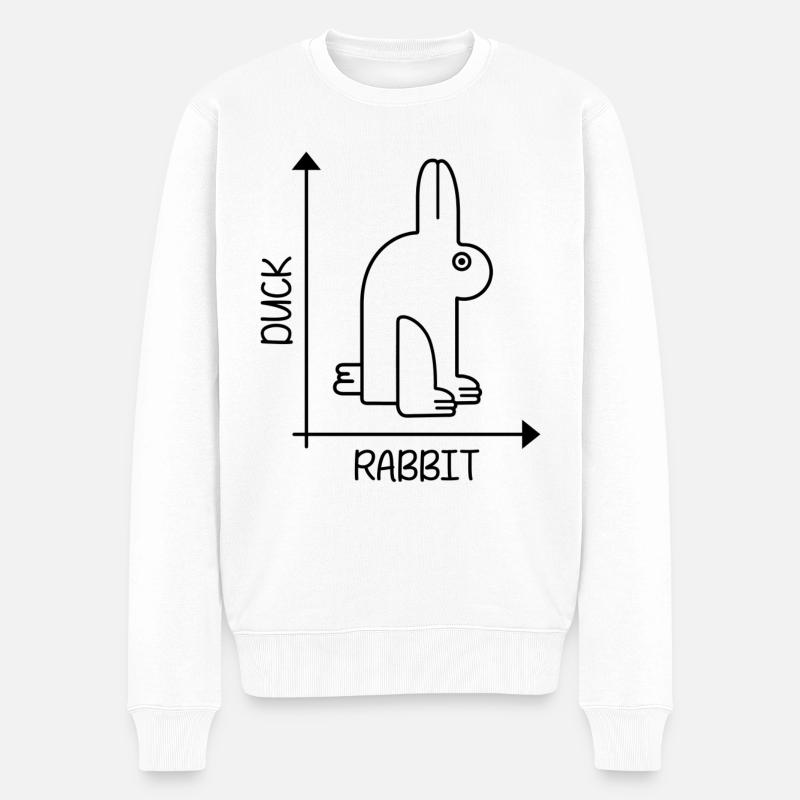 Canard ou lapin - Pull Premium bio Homme - blanc