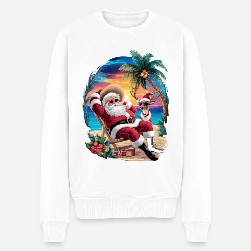 Noël en juillet - Pull Premium bio Homme - blanc