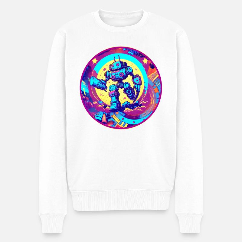 Evil Robot Série 005 - Pull Premium bio Homme - blanc